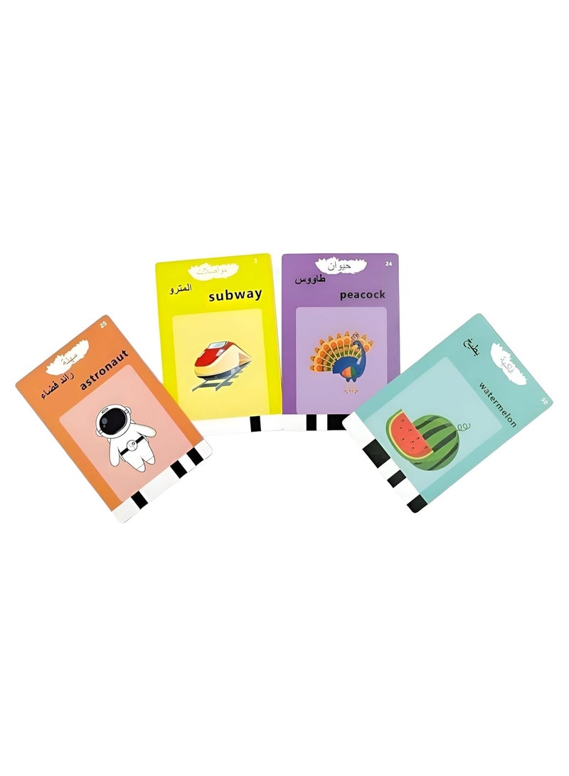 Generic Talking Flash Cards for Kids – Interactive Educational Toy with Cards & Real Voice – English Learning Machine for Toddlers & Preschoolers – Food, Animals, Colors & More - Image 4