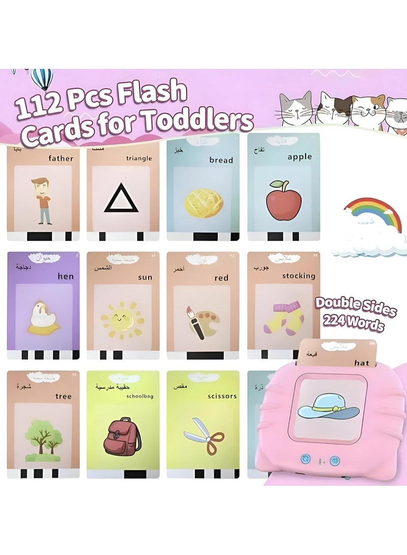 Generic Talking Flash Cards for Kids – Interactive Educational Toy with Cards & Real Voice – English Learning Machine for Toddlers & Preschoolers – Food, Animals, Colors & More - Image 3