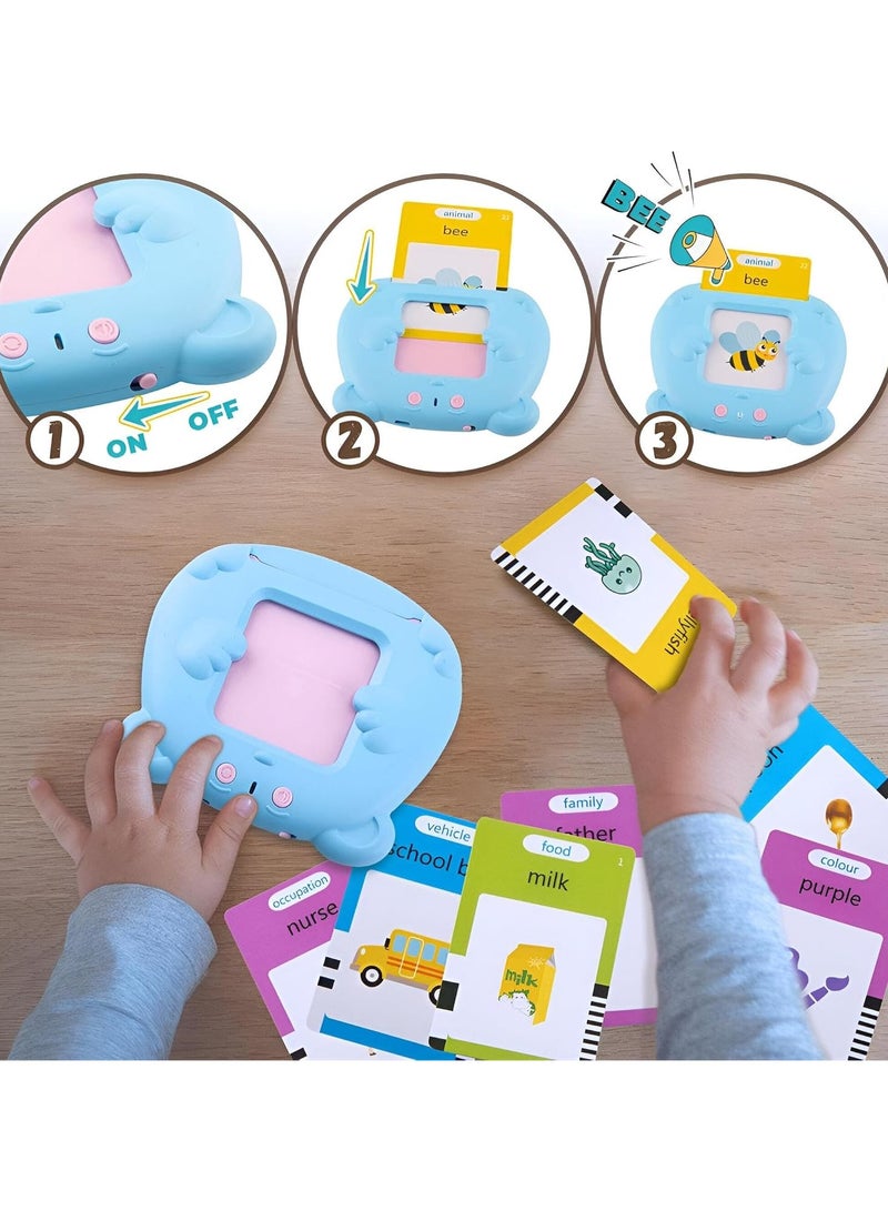 Generic Talking Flash Cards for Kids – Interactive Educational Toy with Cards & Real Voice – English Learning Machine for Toddlers & Preschoolers – Food, Animals, Colors & More - Image 2