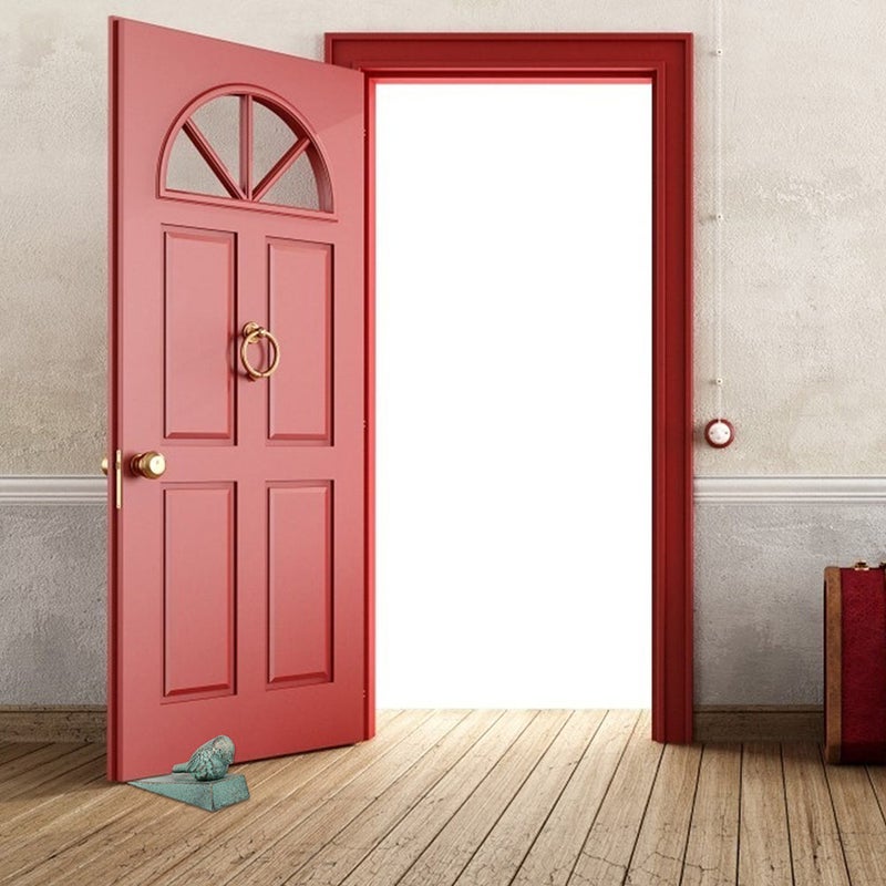 🏠 مساند باب زخرفية من الحديد المصبوب تصميم طائر قديم مانعة للخدش للاستخدام المنزلي - Image 4