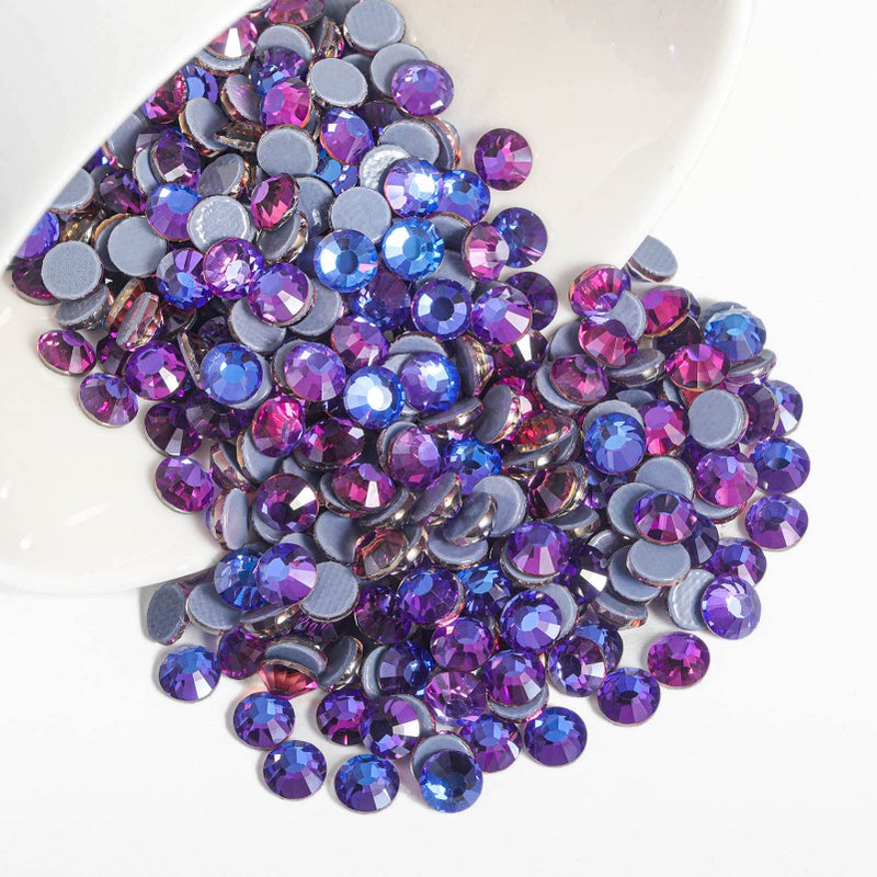 Beadsland Hotfix Rhinestones  2880Pcs Flatback Crystal Rhinestones For Crafts Clothes Diy Decorations  Purple Velvet  Ss10  2.7-2.9Mm - Image 2