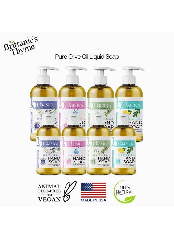 Brittanie's Thyme - Basics Natural Olive Oil Hand Soap Unscented 12 Fl Oz Pack Of 3 Cruelty Free Vegan No Synthetic Additives No Sulfates Paraben Free Phthalate Free - Image 1