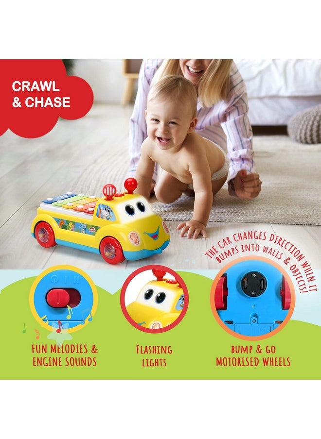 CoolToys Baby Xylophone Musical Car Toy For Toddlers 3 In 1 Educational Boys & Girls 1St Birthday Gift; Developmental Kids Instrument Toy Crawling Toy And Pull Along Walking Toy Fun Lights & Sounds  - Image 4