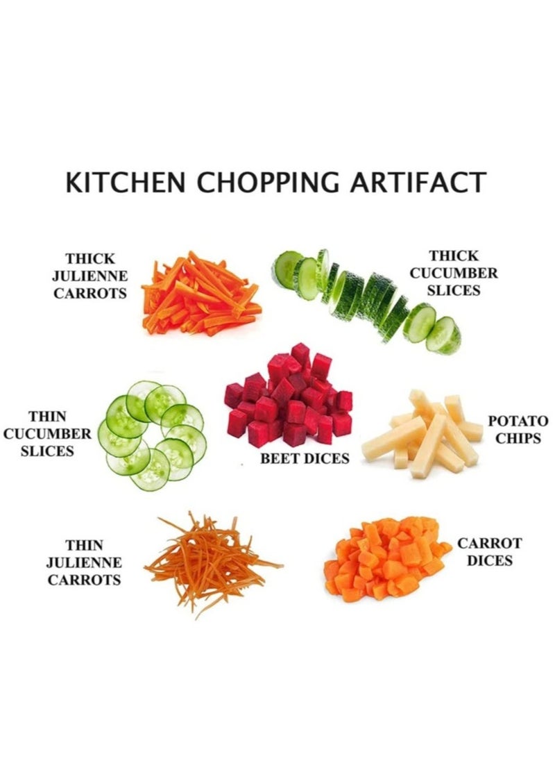 Raxoom Vegetable Cutter Safe Mandoline Slicer TikTok Adjustable Chopper Multi purpose Food for Kitchen Gray, Lc-Vcutter-gy-060 - Image 5