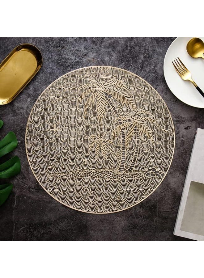 ناكسوس 6 قطع من مفارش الطاولة المقاومة للحرارة والمضادة للانزلاق المصنوعة من البلاستيك PVC المجوف لتزيين الطاولة للحفلات وحفلات الزفاف - Image 3