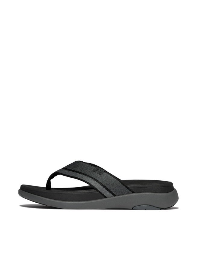 FitFlop 049-861 Fitflop Mens F-Mode Go Mens Tonal-Edge Webbing Sling Toe-Thongs IX3-231 Black  - Image 1