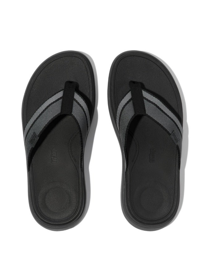 FitFlop 049-861 Fitflop Mens F-Mode Go Mens Tonal-Edge Webbing Sling Toe-Thongs IX3-231 Black  - Image 2