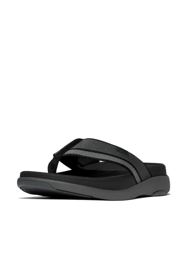 FitFlop 049-861 Fitflop Mens F-Mode Go Mens Tonal-Edge Webbing Sling Toe-Thongs IX3-231 Black  - Image 3