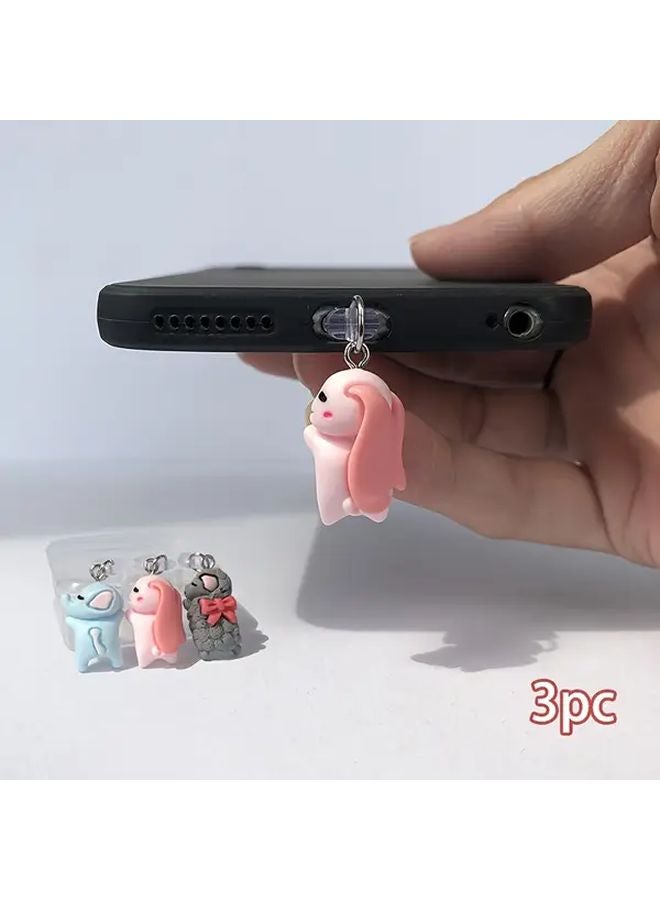 Cute Animal Dust Plugs For Iphone 6 14 Charging Port Protection Decorations With Rope - Image 1