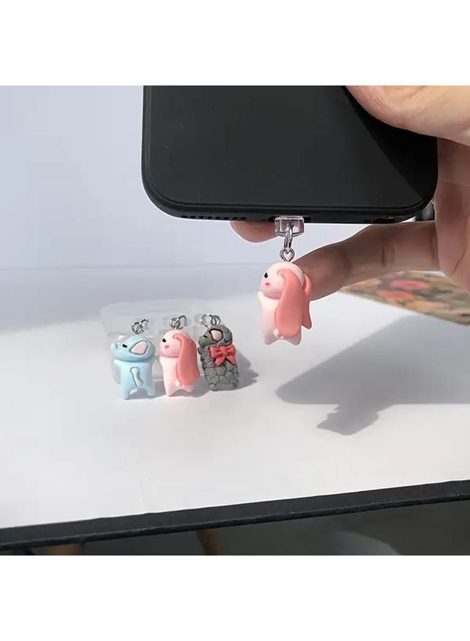 Cute Animal Dust Plugs For Iphone 6 14 Charging Port Protection Decorations With Rope - Image 5
