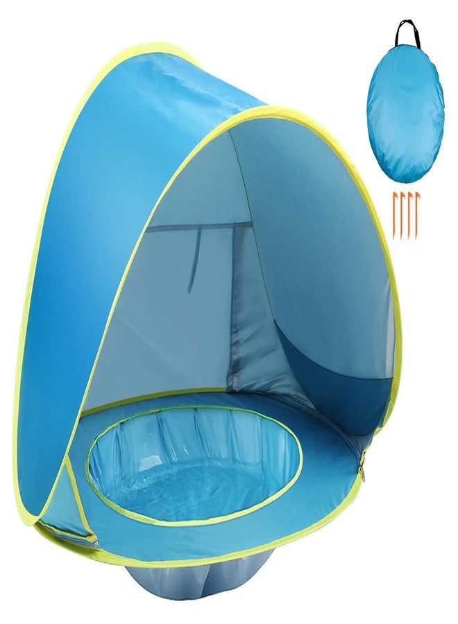 Kapeazo Baby Beach Tent with Pool, Portable UV Protection Sun Shelter for Infant, Pop Up Instant Beach Tent for Baby - Image 1