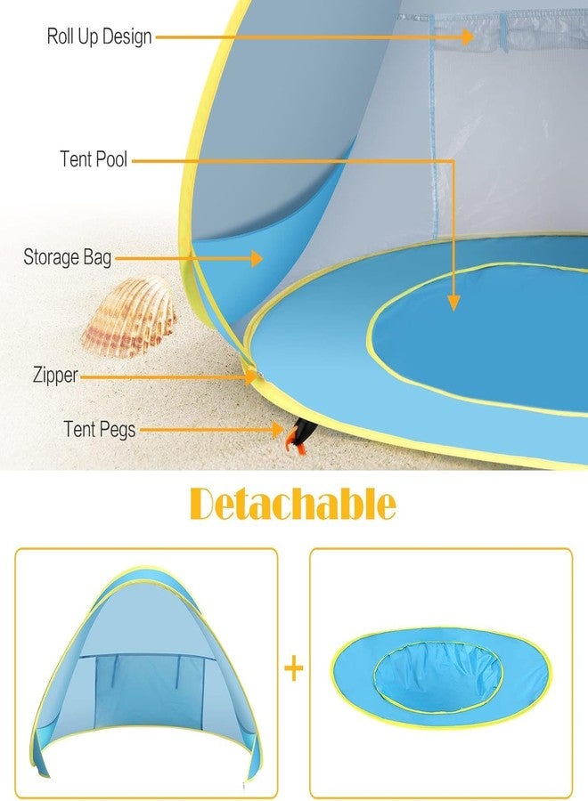 Kapeazo Baby Beach Tent with Pool, Portable UV Protection Sun Shelter for Infant, Pop Up Instant Beach Tent for Baby - Image 3