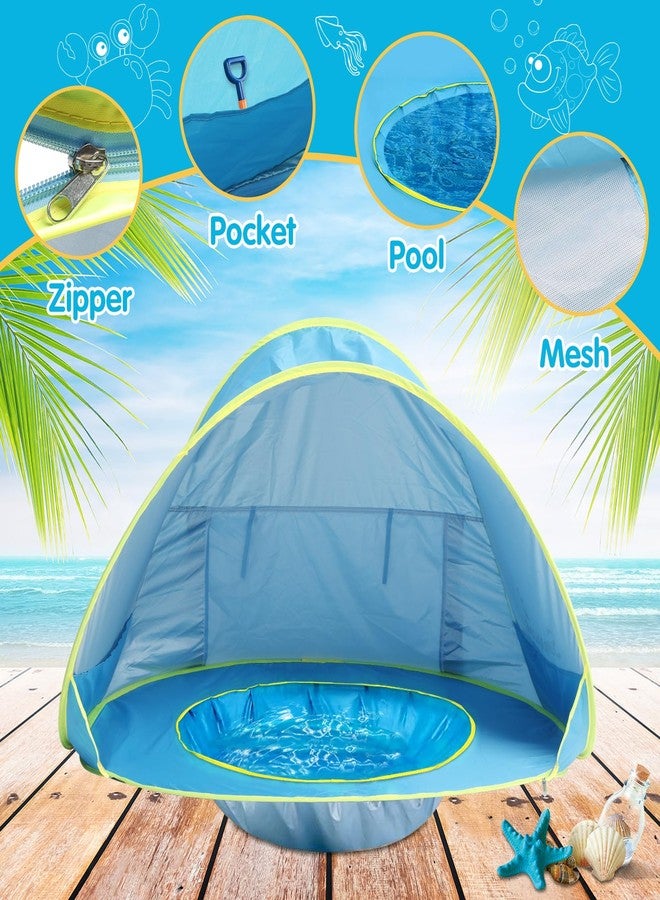 Kapeazo Baby Beach Tent with Pool, Portable UV Protection Sun Shelter for Infant, Pop Up Instant Beach Tent for Baby - Image 4