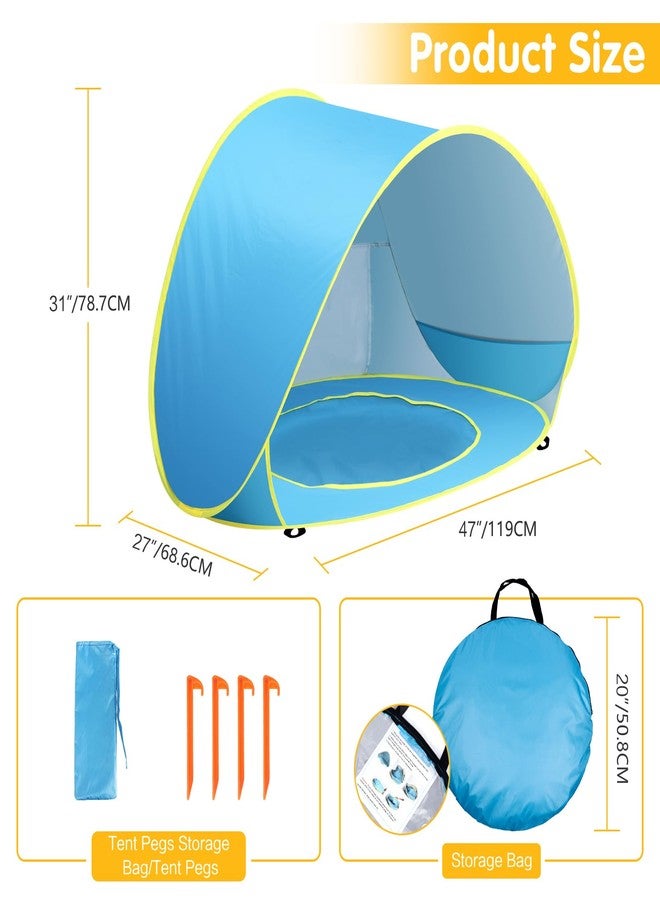 Kapeazo Baby Beach Tent with Pool, Portable UV Protection Sun Shelter for Infant, Pop Up Instant Beach Tent for Baby - Image 2