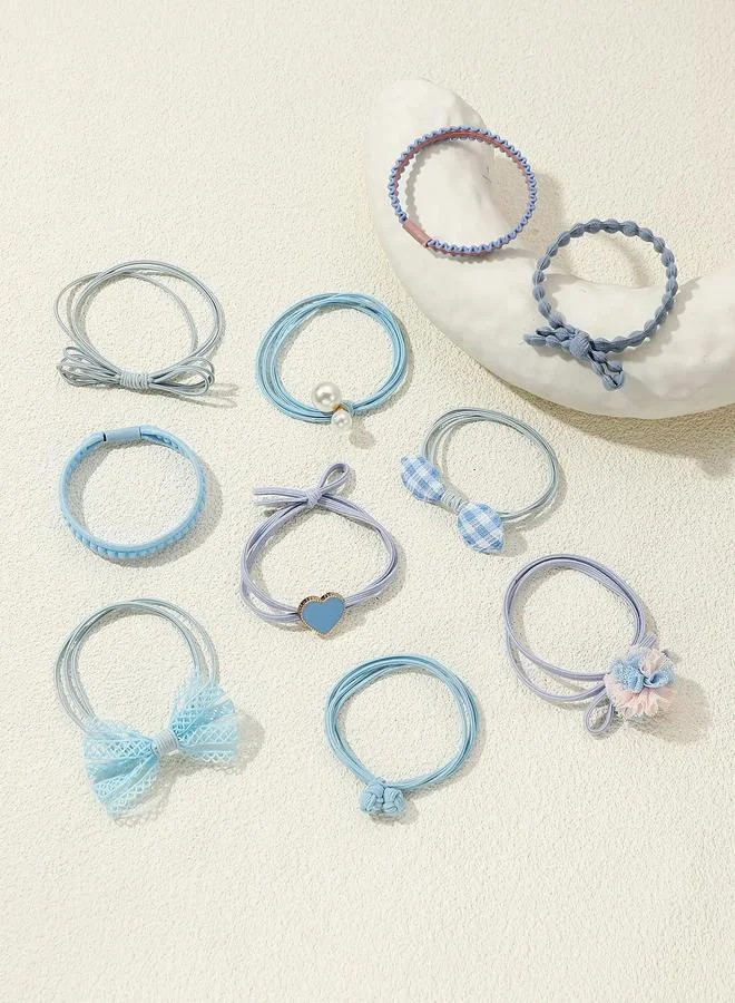 Take Two  Set of 10 - Bow Detail Hair Ties for Women | Best Price UAE