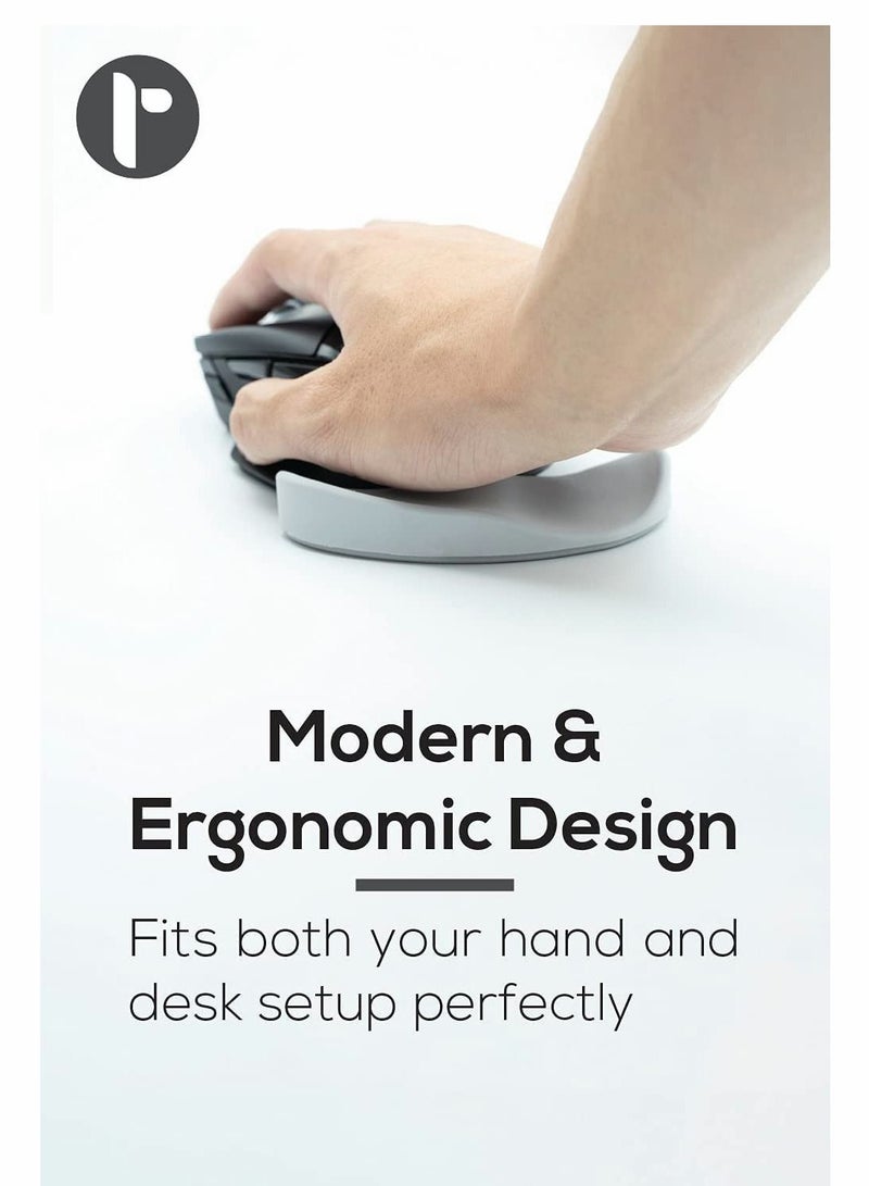 KASTWAVE 2 PCS Ergonomic Gliding Palm Rest, Soft Cooling Material, Sliding Wrist Pad That Moves with Your Mouse for Office, Computer, Laptop, Mac, Easy Typing Pain Relief Wrist Rest (Black, Silver Gray)  - Image 4