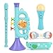 Vanplay Musical Toys for 2 3 Year Old Boy Girl Birthday Gifts 5 in 1 Montessori Musical Instruments for Toddlers 24 with TrumpetMicrophoneFluteHarmonica Preschool Learning Toys for Baby 18 Months - Image 2