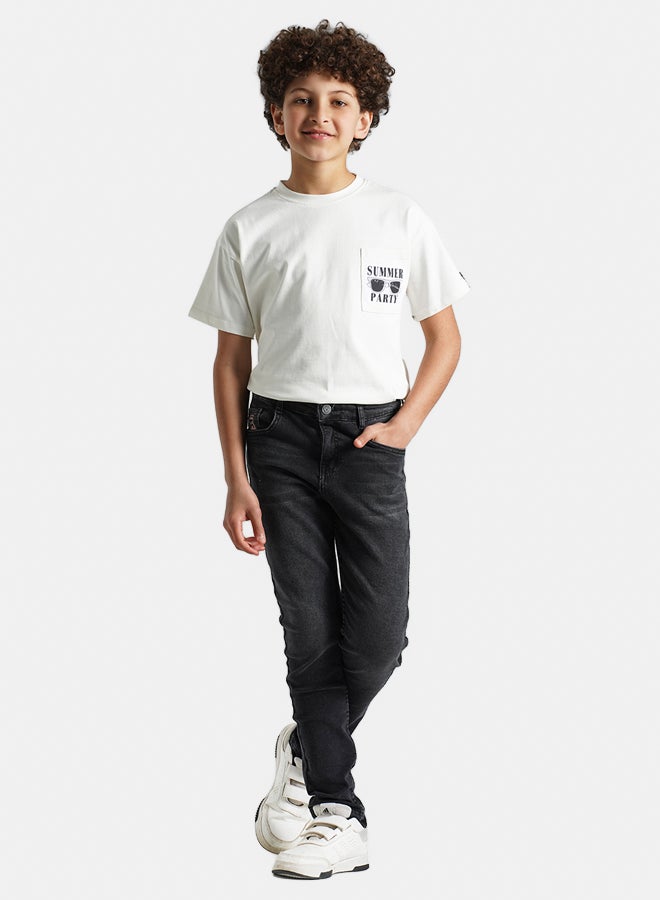 ريمينت تيشرت للاولاد برسمة حفلة الصيف اوف وايت - Image 2