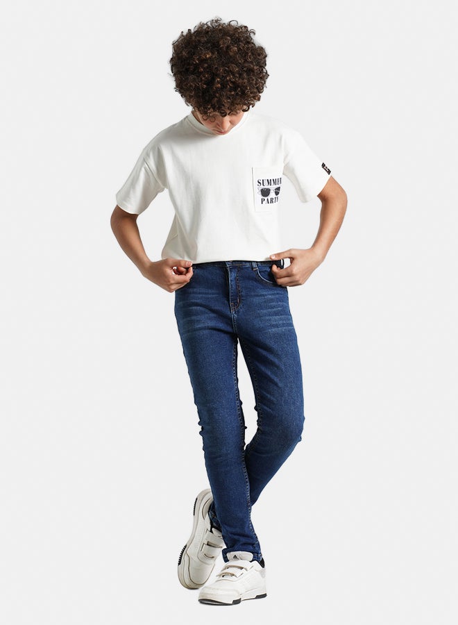 ريمينت تيشرت للاولاد برسمة حفلة الصيف اوف وايت - Image 3