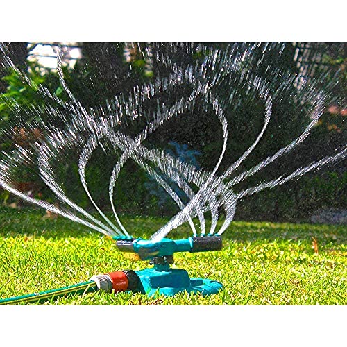 Black Olive Water Sprinkler Garden Pipe - Automatic 360° Garden Sprinkler Large Area Coverage Multipurpose Yard Sprinklers for Plant Irrigation and Kids Playing, Irrigation System Watering Plants - Image 2