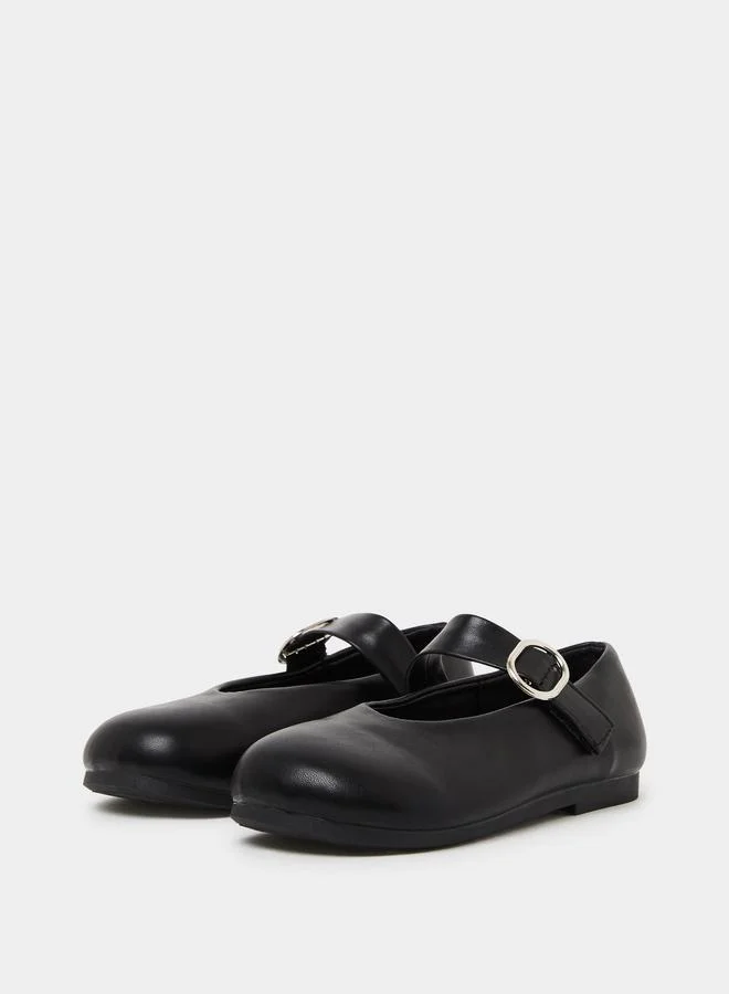 Styli Girls Velcro Ballerina School Shoes