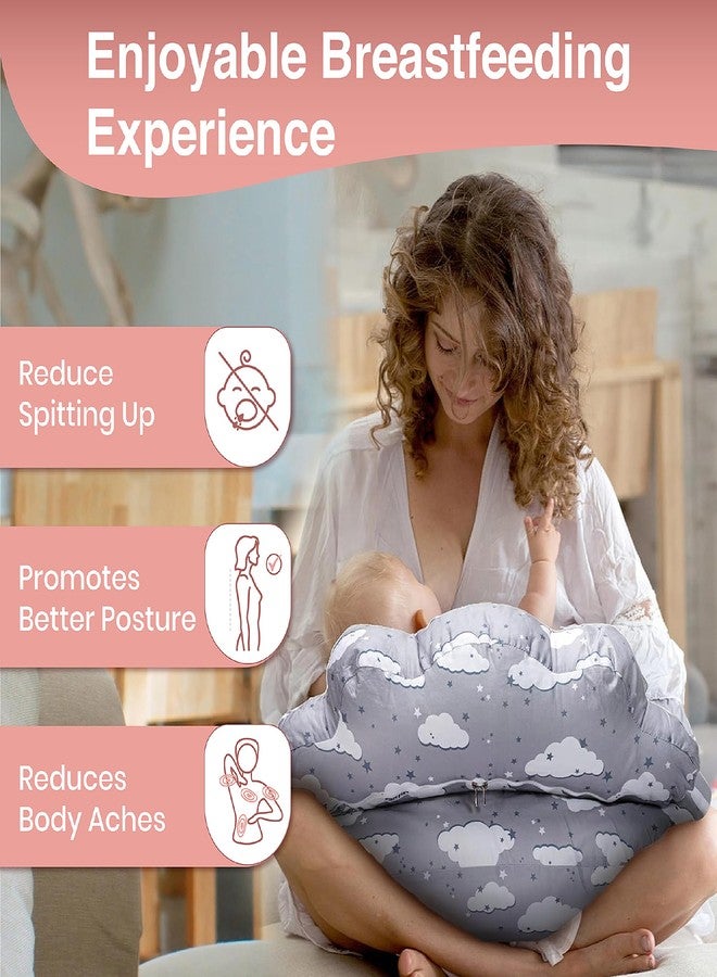 PILLANI Nursing Pillow – Breastfeeding Pillows with Security Fence for Enhanced Support & Comfort – Removable Cotton Cover, Adjustable Waist Strap, Newborn Essentials Must Haves Baby Registry Search - Image 2