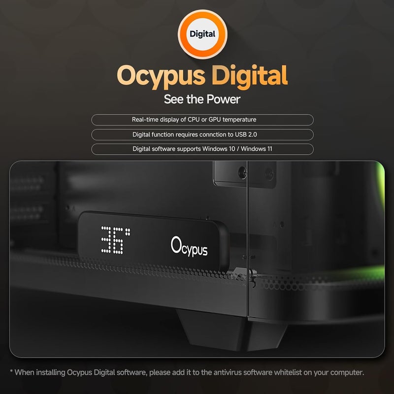 علبة كمبيوتر ألعاب Iota C70 BK Curve ARGB رقمية متوسطة البرج ATX، منظر بانورامي منحني 270 درجة، عرض درجة حرارة في الوقت الفعلي، مراوح PWM مثبتة مسبقًا 4، تهوية كاملة التدفق، حجرة مزدوجة كبيرة، لـ ATX/MATX/ITX - Image 3