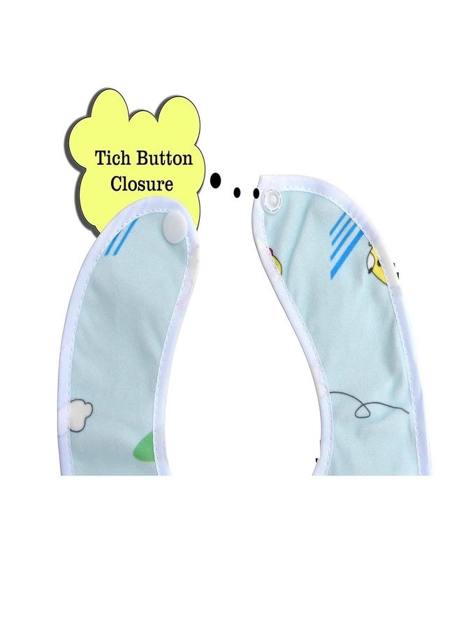 Chopchi Waterproof Spill Resistant Bibs, Baby Apron With Bib, Baby Bibs For 6 to 12 Months, Fastdry Bibs, Soft Cotton Bib (Set of 6) - Image 2