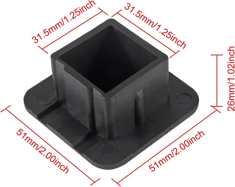DORHEA 2 Pcs 1 1/4 Inch Trailer Hitch Tube Cover Plug Cap Universal Rubber Insert for 1.25'' Receivers Class 1 2 I II Ford Toyota GMC Subaru Jeep Dodge Nissan Audi BMW Porsche Polaris ATV UTV - Image 3