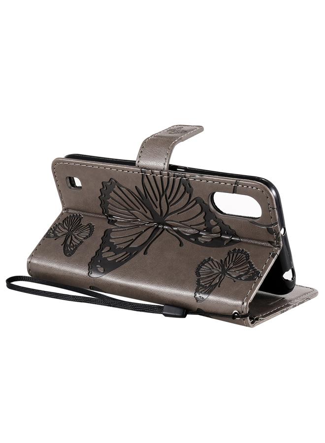 اس-توب جراب لهاتف Samsung Galaxy A01، جراب جلدي أفقي قابل للطي بنقشة فراشات ثلاثية الأبعاد مع حامل وفتحة بطاقة ومحفظة - Image 5