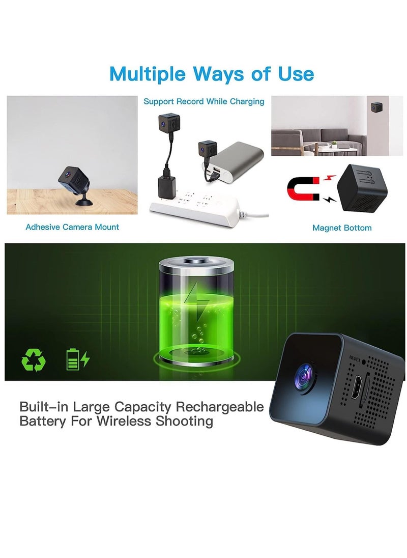 Excefore Hidden Spy Camera 1080P HD WiFi Wireless Mini Camera, Small Nanny Cam with Night Vision, Pet Dog Camera,Security Surveillance Camera  - Image 4