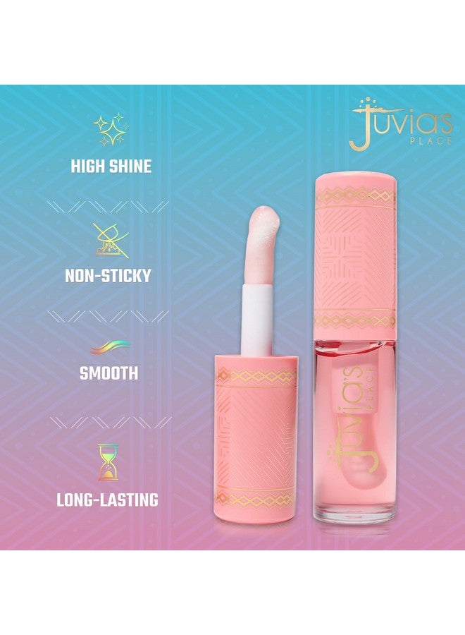 Juvia's Place Magic Lip Oil Watermelon - Hydrating Plumper All Day Light Non Sticky Lipgloss Makeup - Enhance Beauty w/Glossy Dewy Shine Glow & Moisture for Dry Chap Lips - Vitamin E Fruit Extract - Image 3