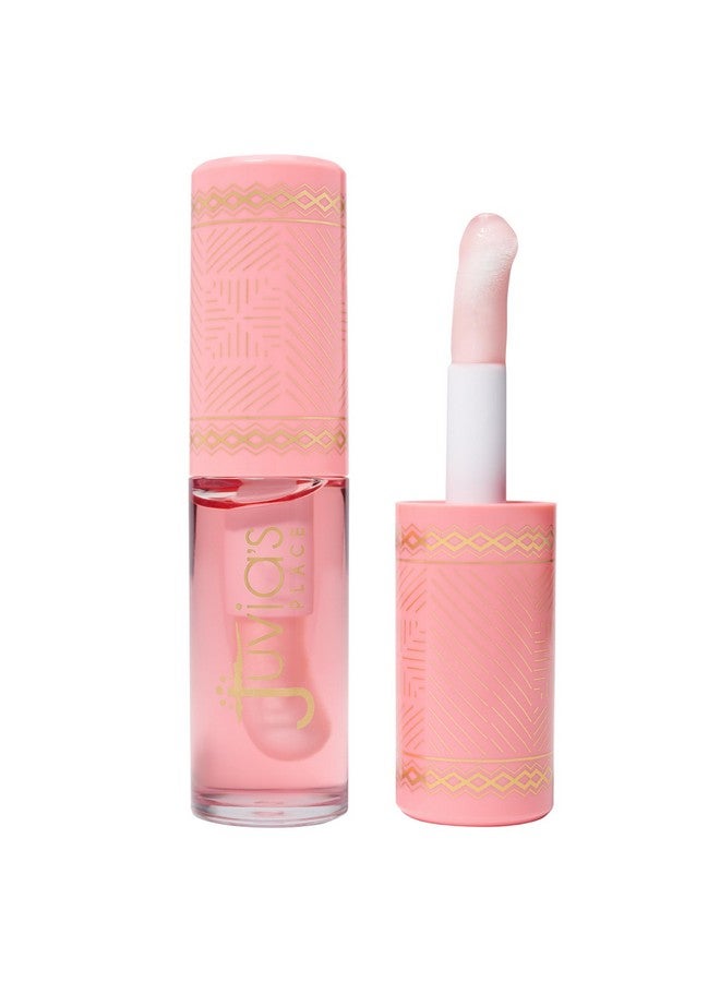 Juvia's Place Magic Lip Oil Watermelon - Hydrating Plumper All Day Light Non Sticky Lipgloss Makeup - Enhance Beauty w/Glossy Dewy Shine Glow & Moisture for Dry Chap Lips - Vitamin E Fruit Extract - Image 1