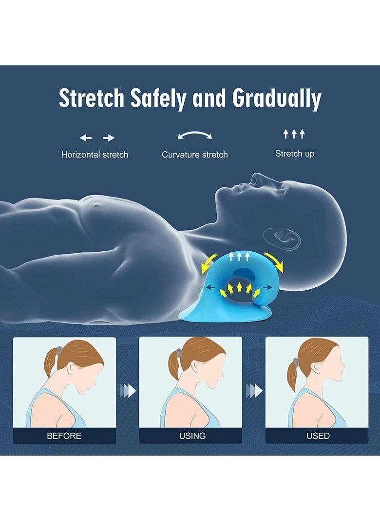 AIWANTO Neck and Shoulder Relaxer, Cervical Traction Device for Pain Relief and Cervical Spine Alignment, Chiropractic Pillow, Neck Stretcher  - Image 4