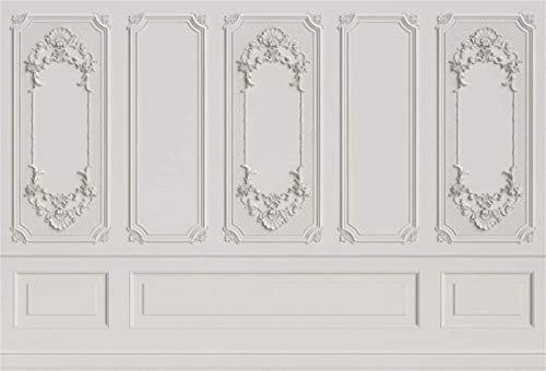 Leyiyi 5x4ft Vintage Room Inside Backdrop European Frame Modern House French Castle Cementery Wall Retro Style Photo Background Cowboy Kids Birthday Portrait Studio Prop Vinyl Wallpaper - Image 1
