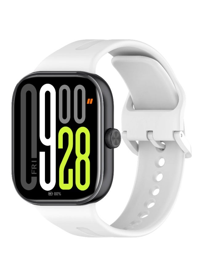 Fashion Soft Silicone WatchBand For Xiaomi Redmi Watch 4/5 Smartwatch Wristband  Strap Sport belt Bracelet (White) - Image 1