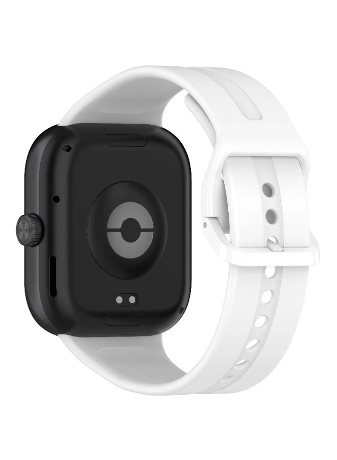 Fashion Soft Silicone WatchBand For Xiaomi Redmi Watch 4/5 Smartwatch Wristband  Strap Sport belt Bracelet (White) - Image 2