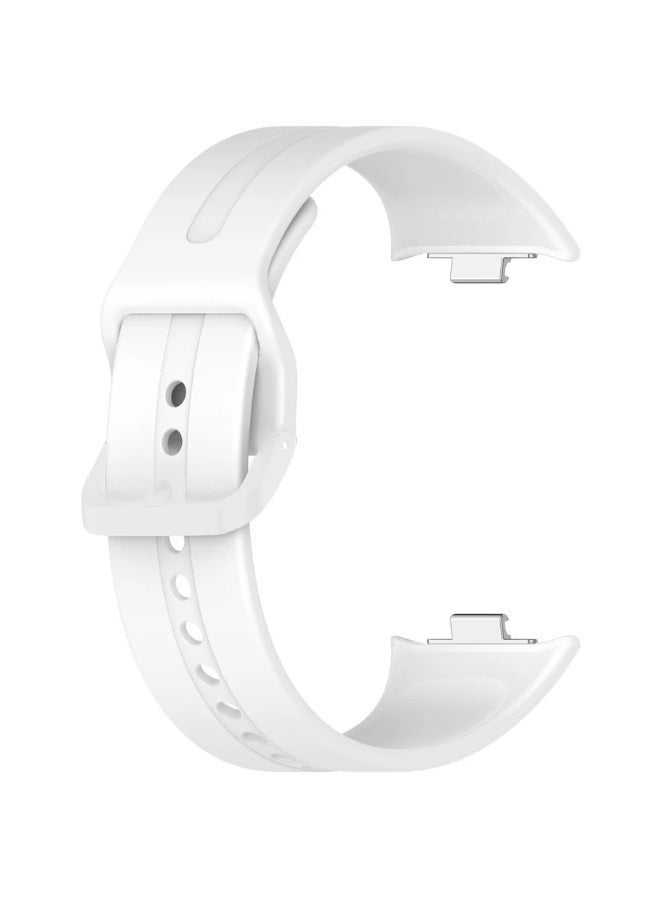 Fashion Soft Silicone WatchBand For Xiaomi Redmi Watch 4/5 Smartwatch Wristband  Strap Sport belt Bracelet (White) - Image 3