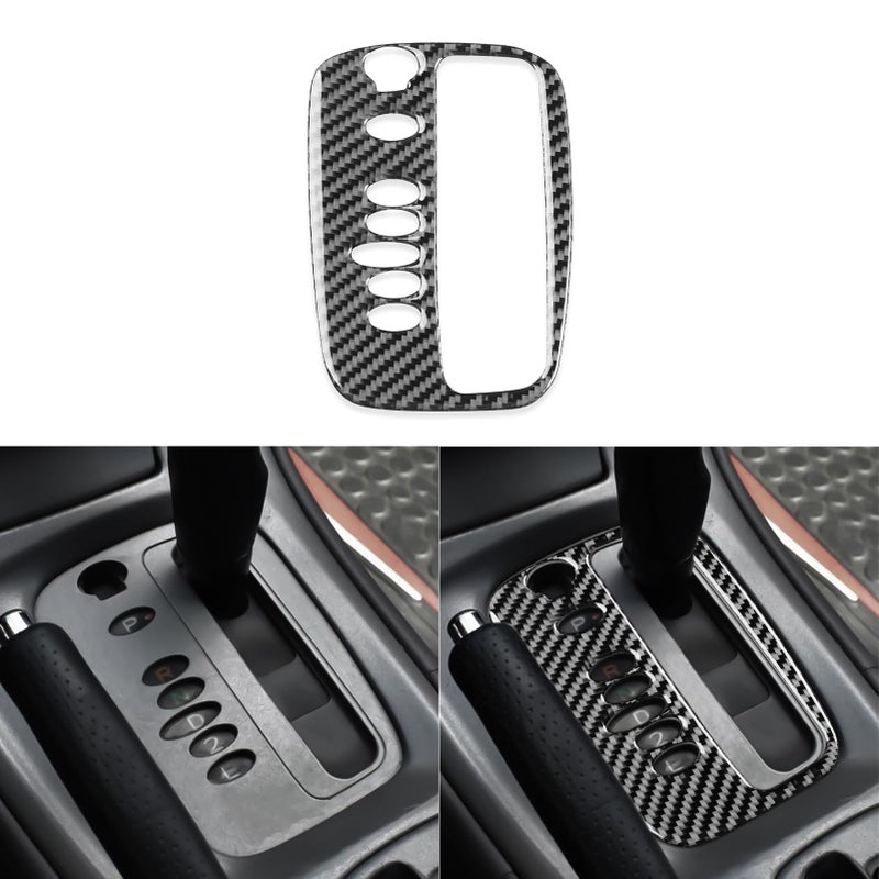 PJFUS Real Premium Carbon Fiber Car Center Console Gear Shift Transmission Panel Trim Compatible with Toyota Celica 2000 2001 2002 2003 2004 2005 Auto Interior Accessories Black 1pc - Image 3