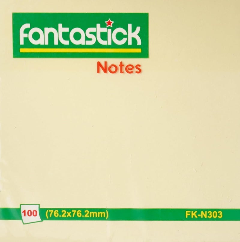 Fantastick Cua000202 Sticky Notes 100-Sheets, 3 Inch X 3 Inch Size, Yellow - Image 2