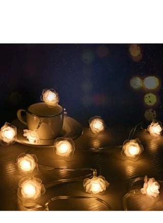 3M 20 LED Rose Flower String Lights