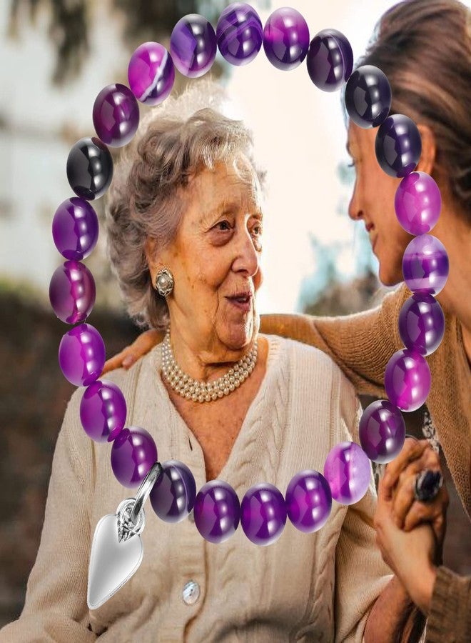 Haoze هدايا عيد الميلاد الثمانين للنساء، سوار خرز الأماثيست لعيد الميلاد للنساء اللواتي يحتفلن بعيد ميلادهن الثمانين هدية مجوهرات لها، الأم، الأخت، أفضل صديقة، الزوجة، الجدة هدايا عيد الميلاد (الأماثيست) - Image 4
