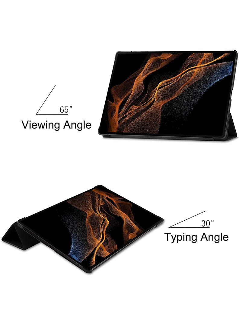 Theodor Protective Flip Case For Samsung Galaxy Tab S7 - S8 With Trifold Stand Auto Wake Sleep Shockproof Cover Treat people with kindness white - Image 5