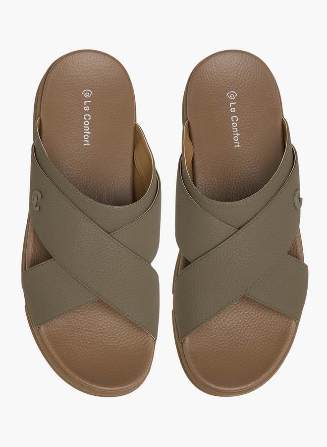 Le Confort Men Cross Strap Comfort Sandals - Image 1