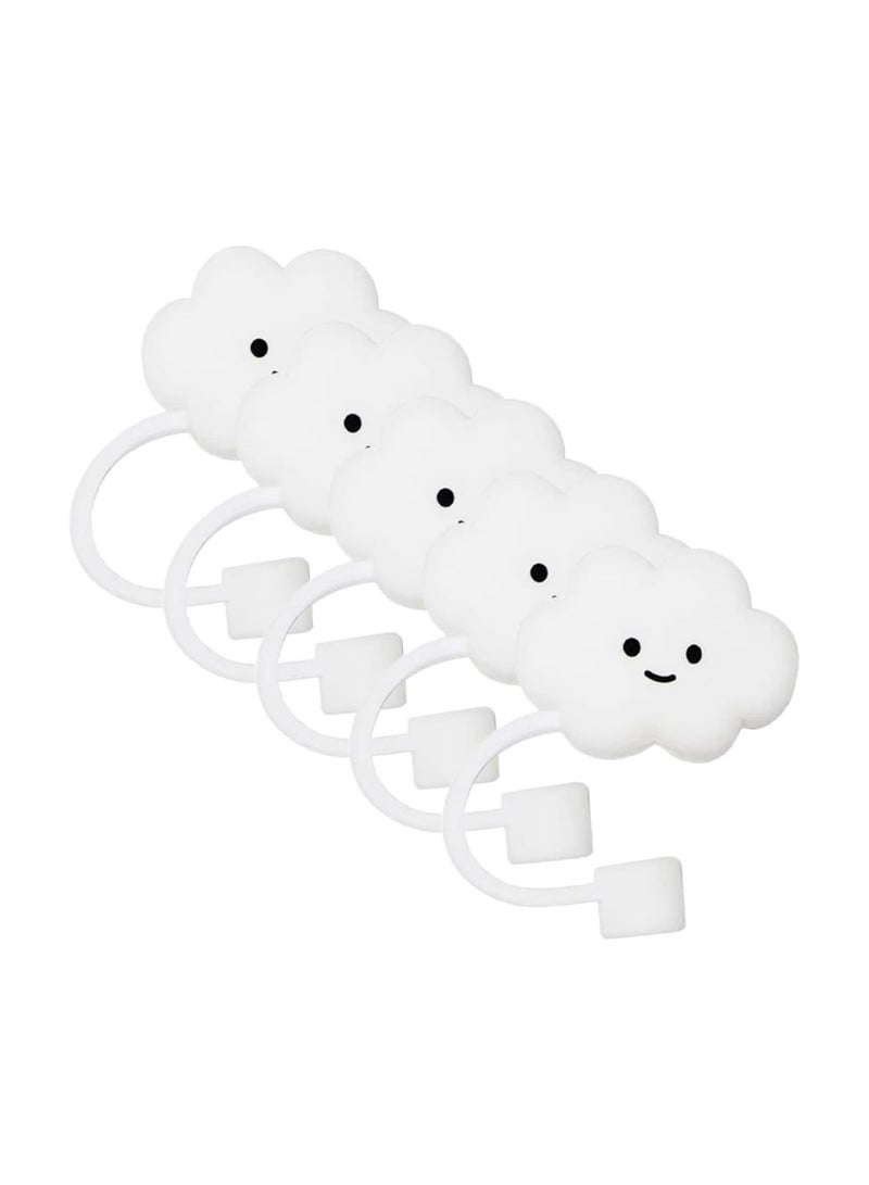 GGOOT 25 pcs Cloud Straw dust Plug White Mugs Metal Water Bottles Childrens Water Bottle Straw Topper Straw Covers for Reusable Straws Reusable Straw Tips Reusable Straw caps Girl - Image 3