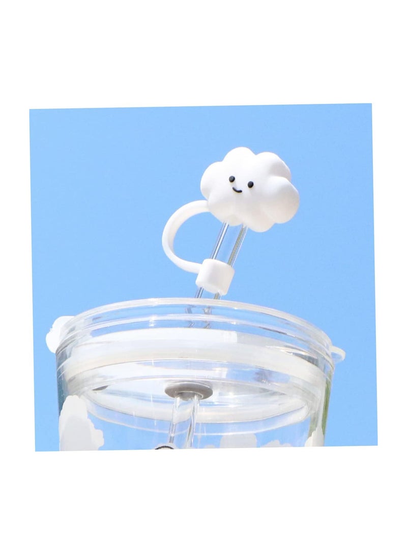 GGOOT 25 pcs Cloud Straw dust Plug White Mugs Metal Water Bottles Childrens Water Bottle Straw Topper Straw Covers for Reusable Straws Reusable Straw Tips Reusable Straw caps Girl - Image 4