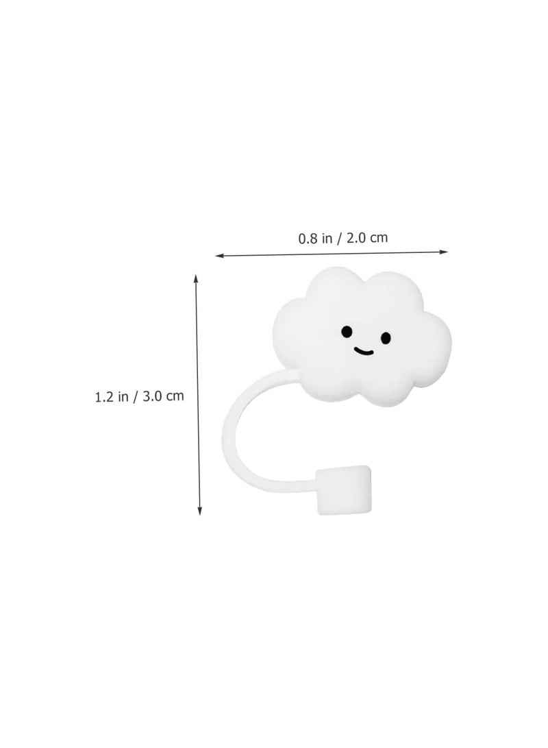 GGOOT 25 pcs Cloud Straw dust Plug White Mugs Metal Water Bottles Childrens Water Bottle Straw Topper Straw Covers for Reusable Straws Reusable Straw Tips Reusable Straw caps Girl - Image 5