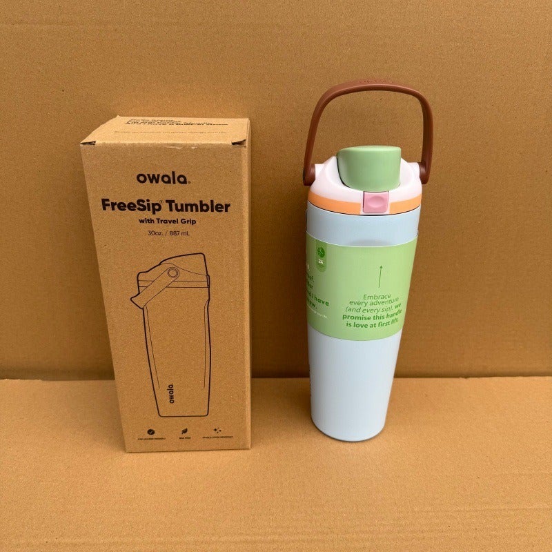 Owala Fruit Cup 304 Stainless Steel Insulated Water Bottle - Large Capacity, Portable Sports Cup with Dual Drinking Straw - Image 1