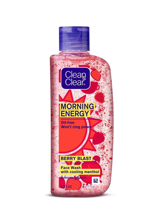 Clean & Clear Morning Energy Berry Blast Face Wash Red 150 Ml - Image 1