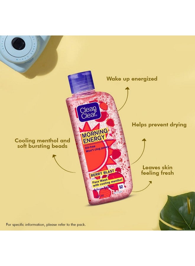 Clean & Clear Morning Energy Berry Blast Face Wash Red 150 Ml - Image 3